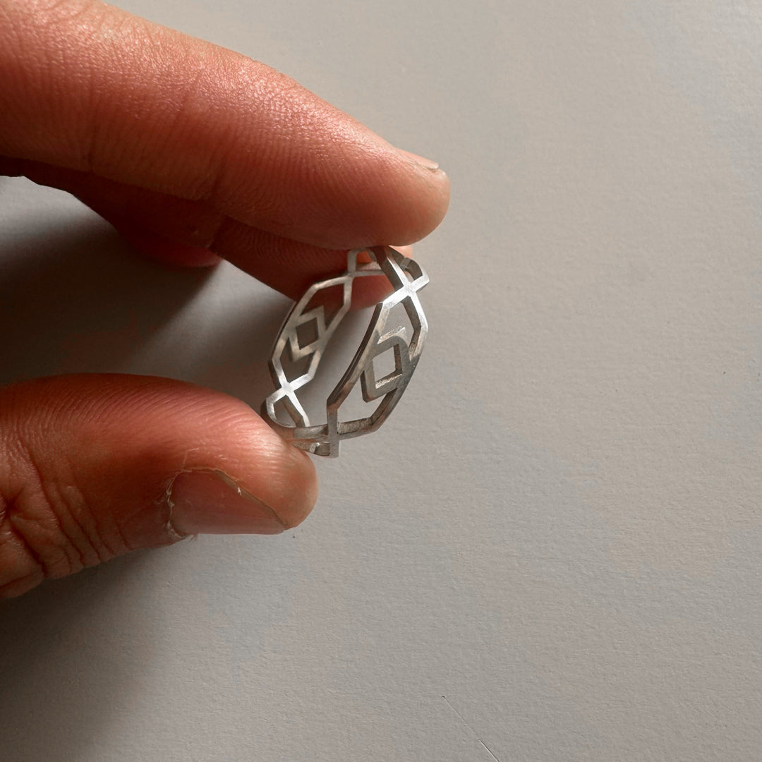 טבעת עין כסף